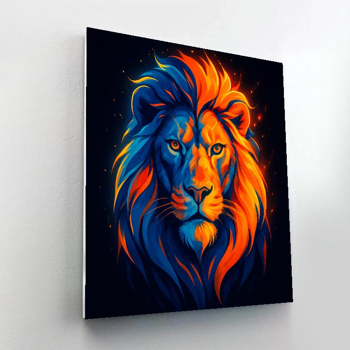 Solar Lion Portrait Numbered painting kits