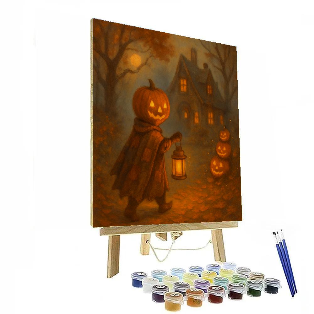 Moonlit Pumpkin Wanderer Painting by numbers kit