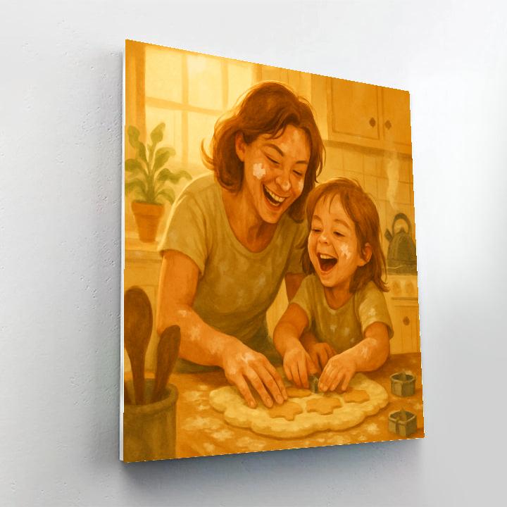 Mom And Child Baking Memories Numbered painting kits