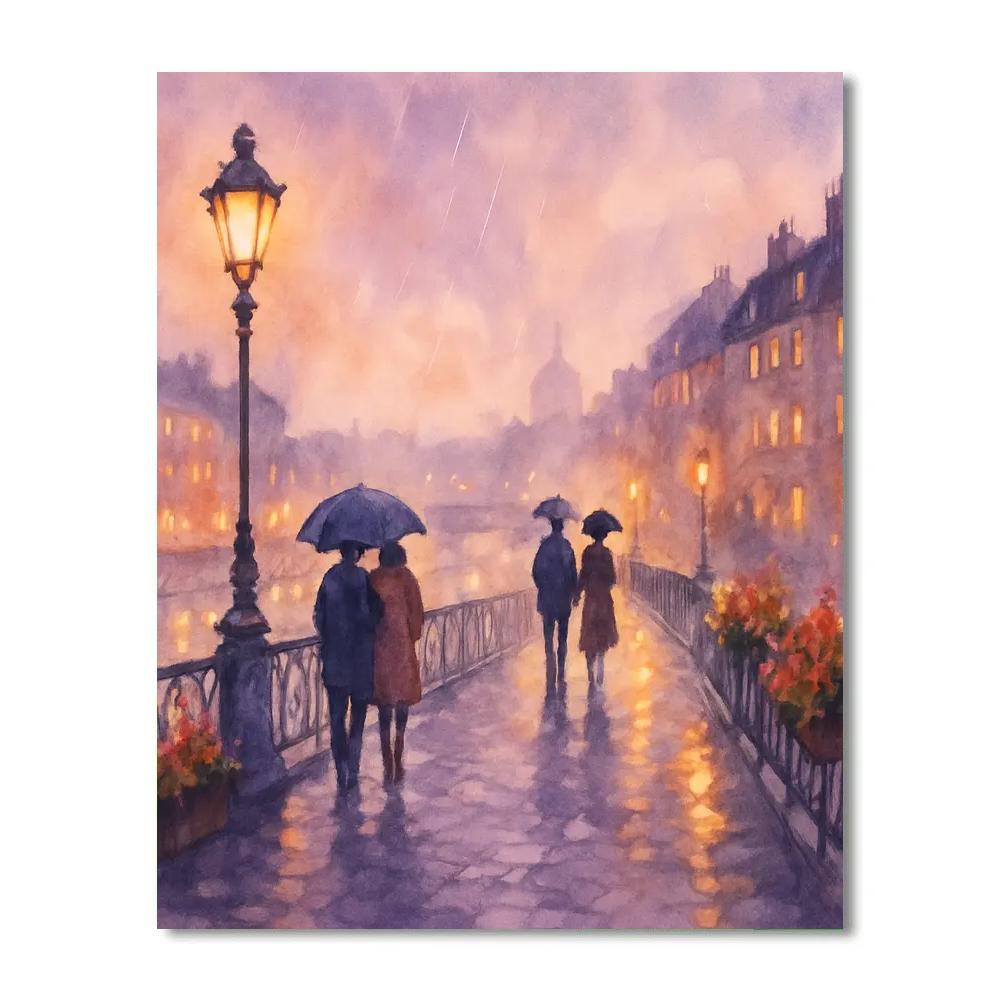 Lavender Bridge Evening Number painting