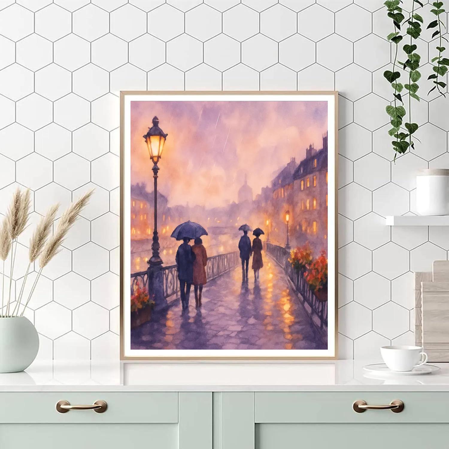 Lavender Bridge Evening Number painting