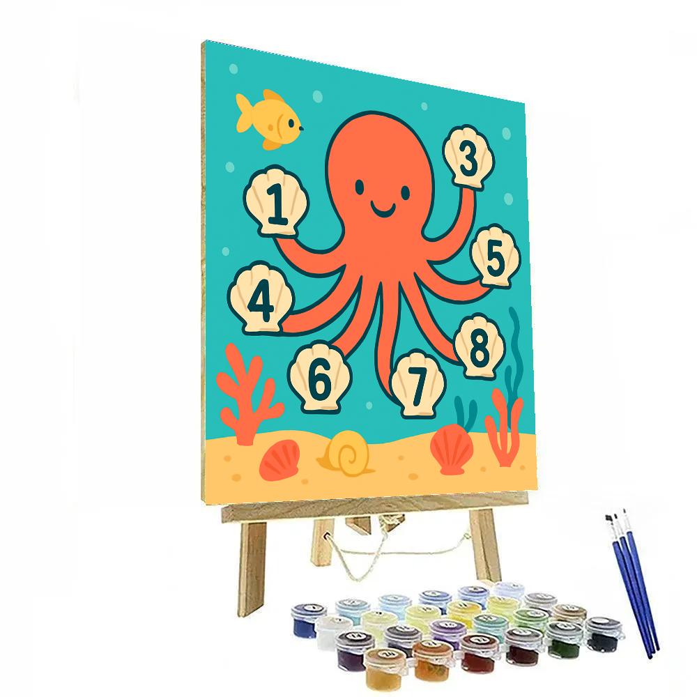 Coral Reef Counting Octopus Paint by numbers kits