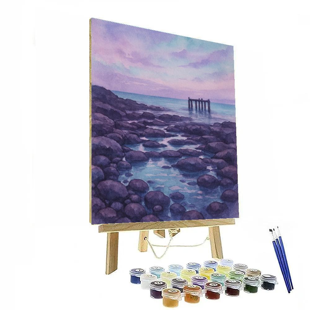 Coastal Reflection At Twilight DIY paint by numbers