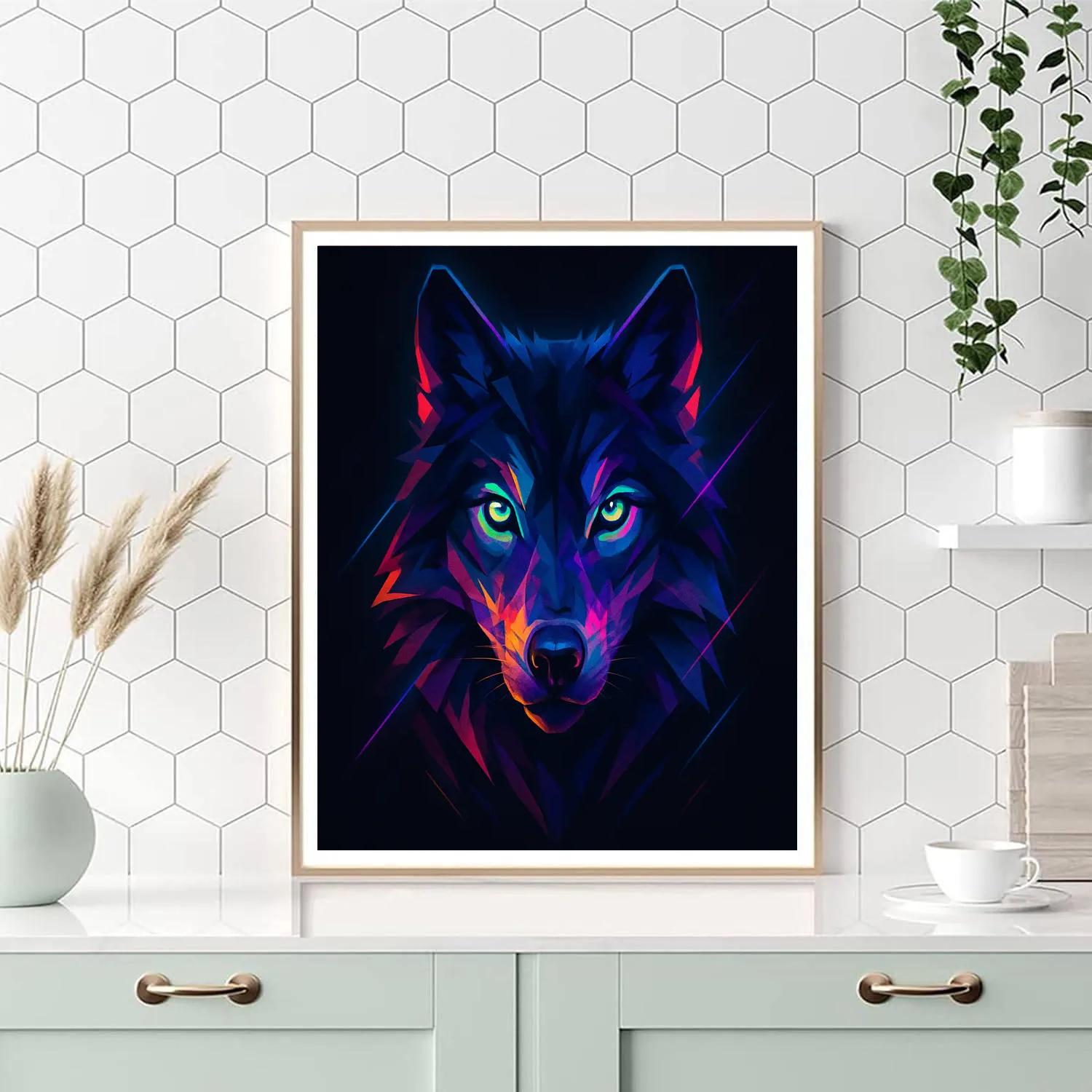 Midnight Wolf Paint by numbers kits
