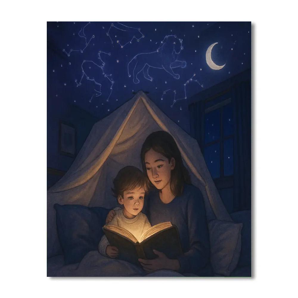 Bedtime Stories Under Stars paint by color