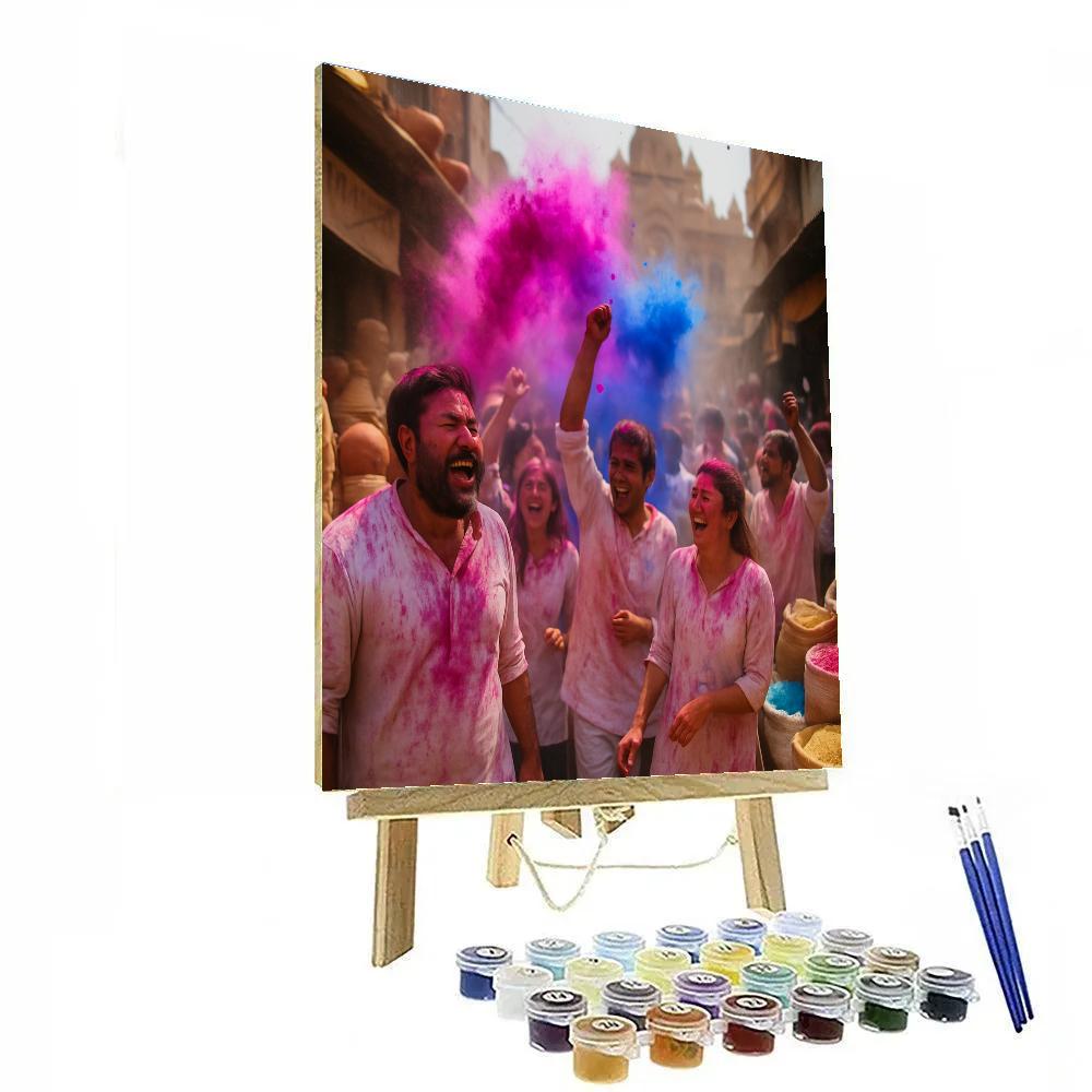 Mathura Holi Midday Festival paint by number
