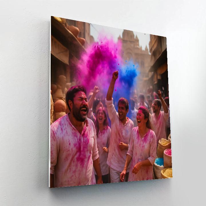 Mathura Holi Midday Festival paint by number