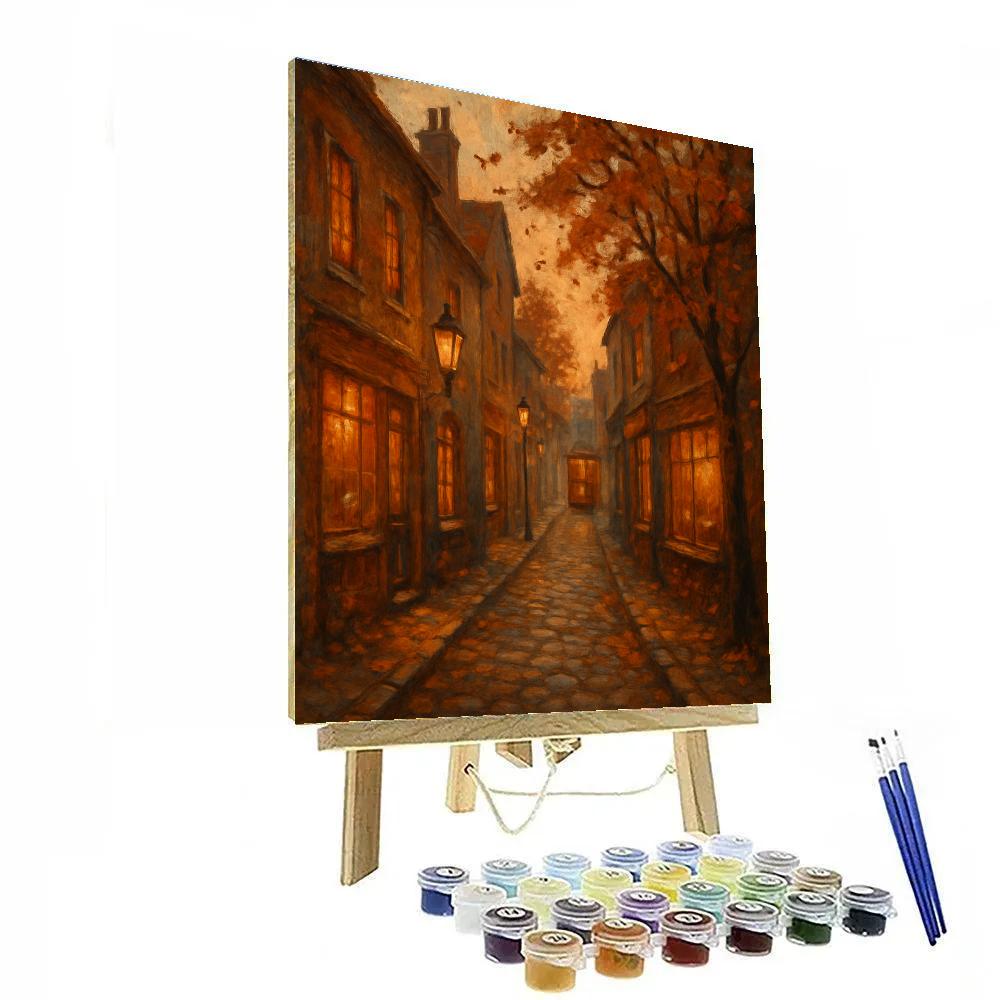 Autumn Alleylight Composition Painting by numbers kit