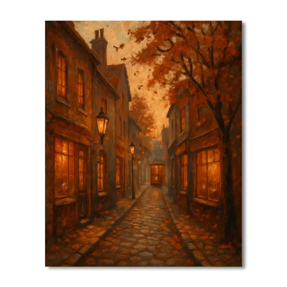 Autumn Alleylight Composition Painting by numbers kit