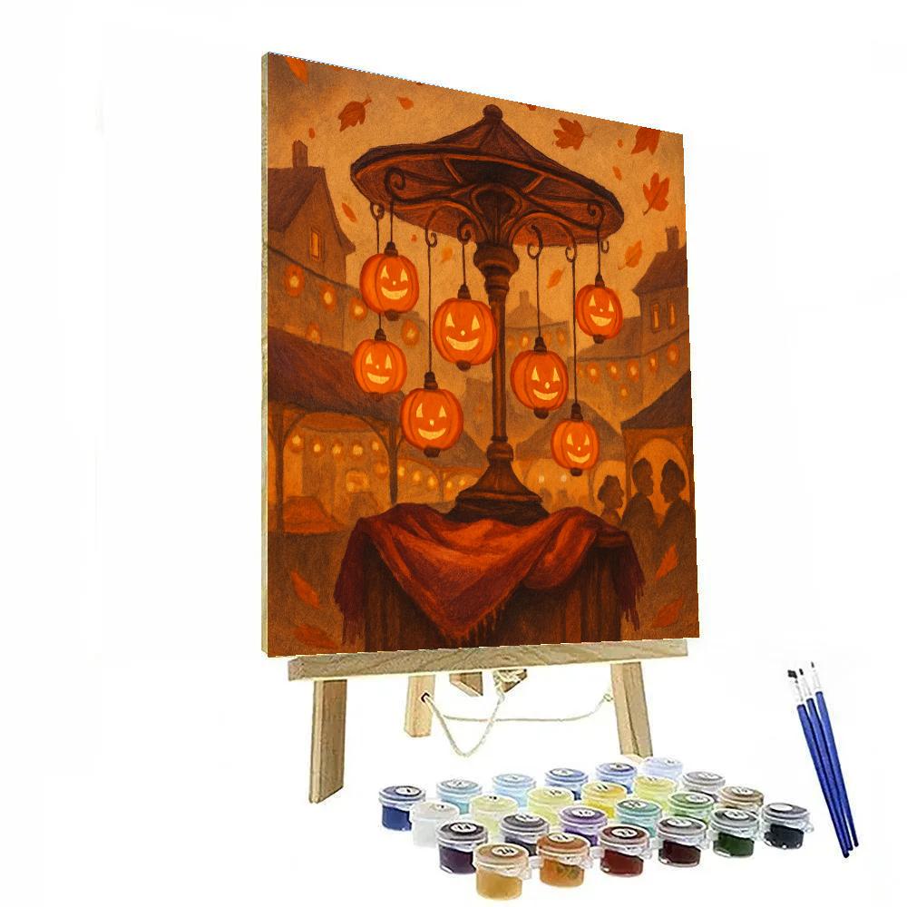 Harvest Lantern Carousel Numbered painting kits