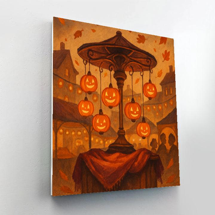 Harvest Lantern Carousel Numbered painting kits
