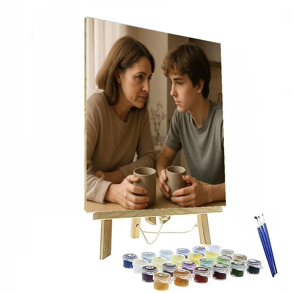 Morning Coffee And Quiet Conversation Painting by numbers kit