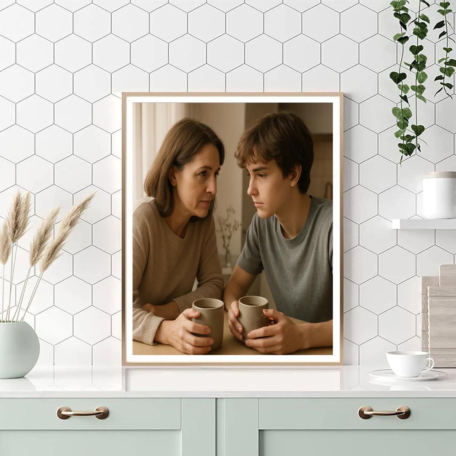 Morning Coffee And Quiet Conversation Painting by numbers kit