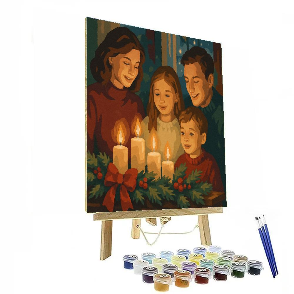Candles And Carol Light Painting by numbers kit