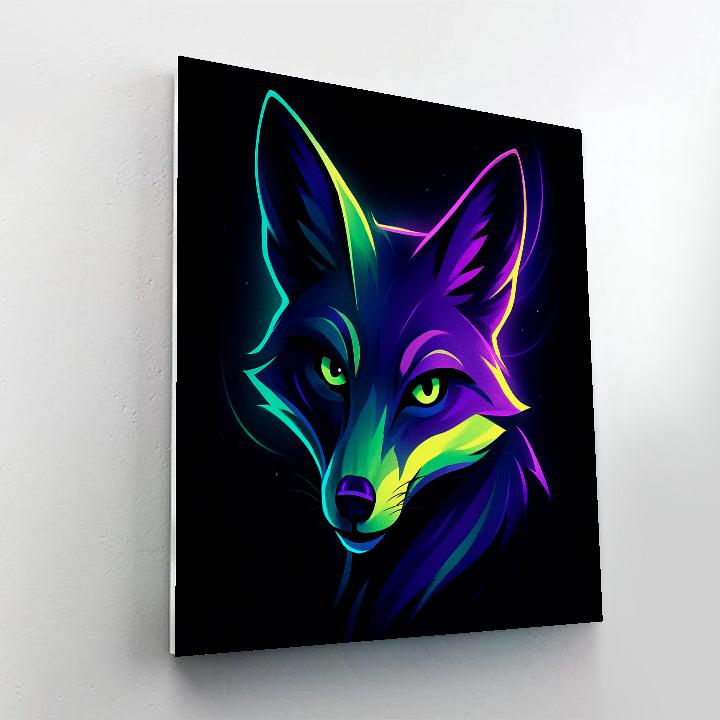 Electric Fox Gaze Paint by numbers art