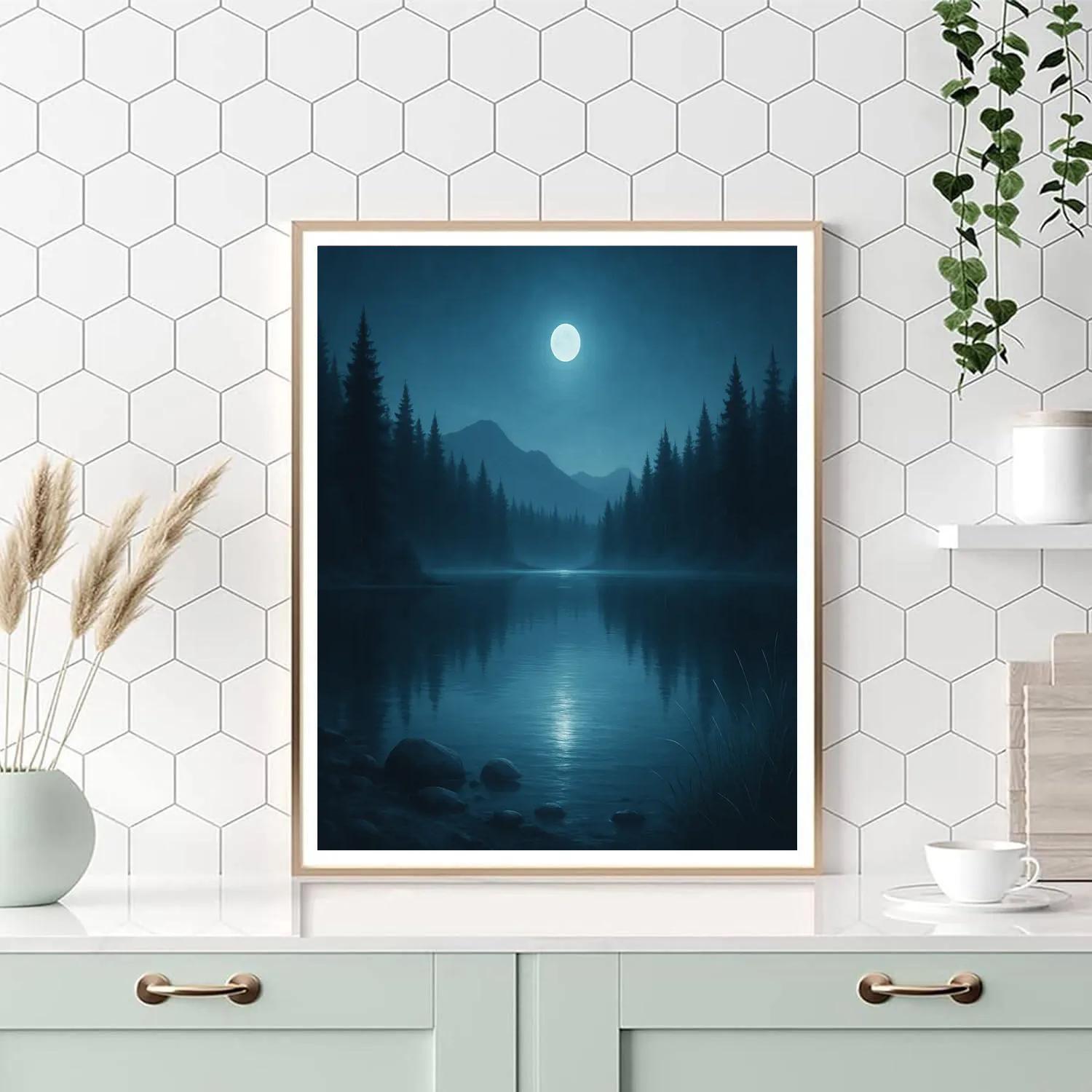 Moonlit Pine Lake Paint by numbers kits