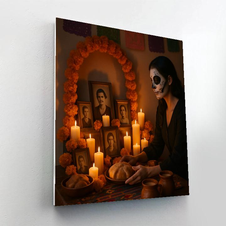 Día De Muertos Ofrenda Gathering paint by numbers