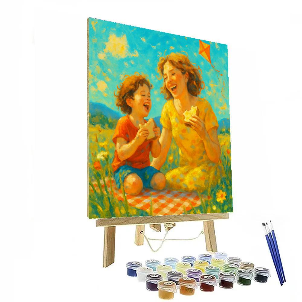 Picnic In The Meadow Together painting number kit