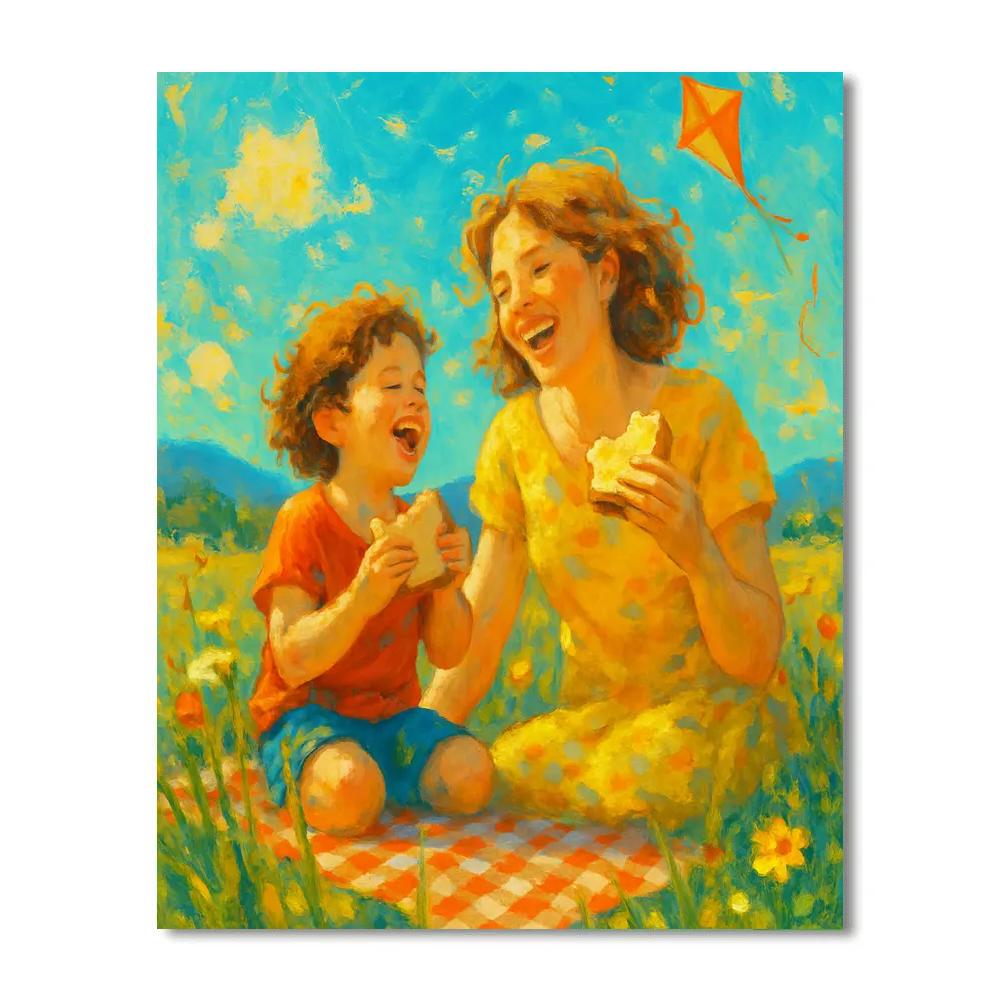 Picnic In The Meadow Together painting number kit