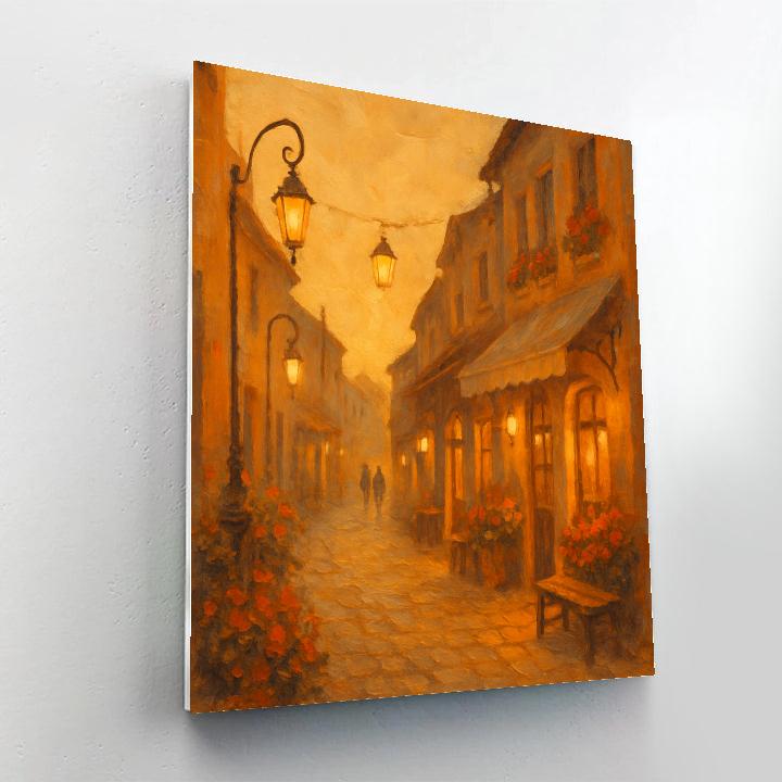 Sunset Boulevard With Cozy Lanterns Painting by numbers kit