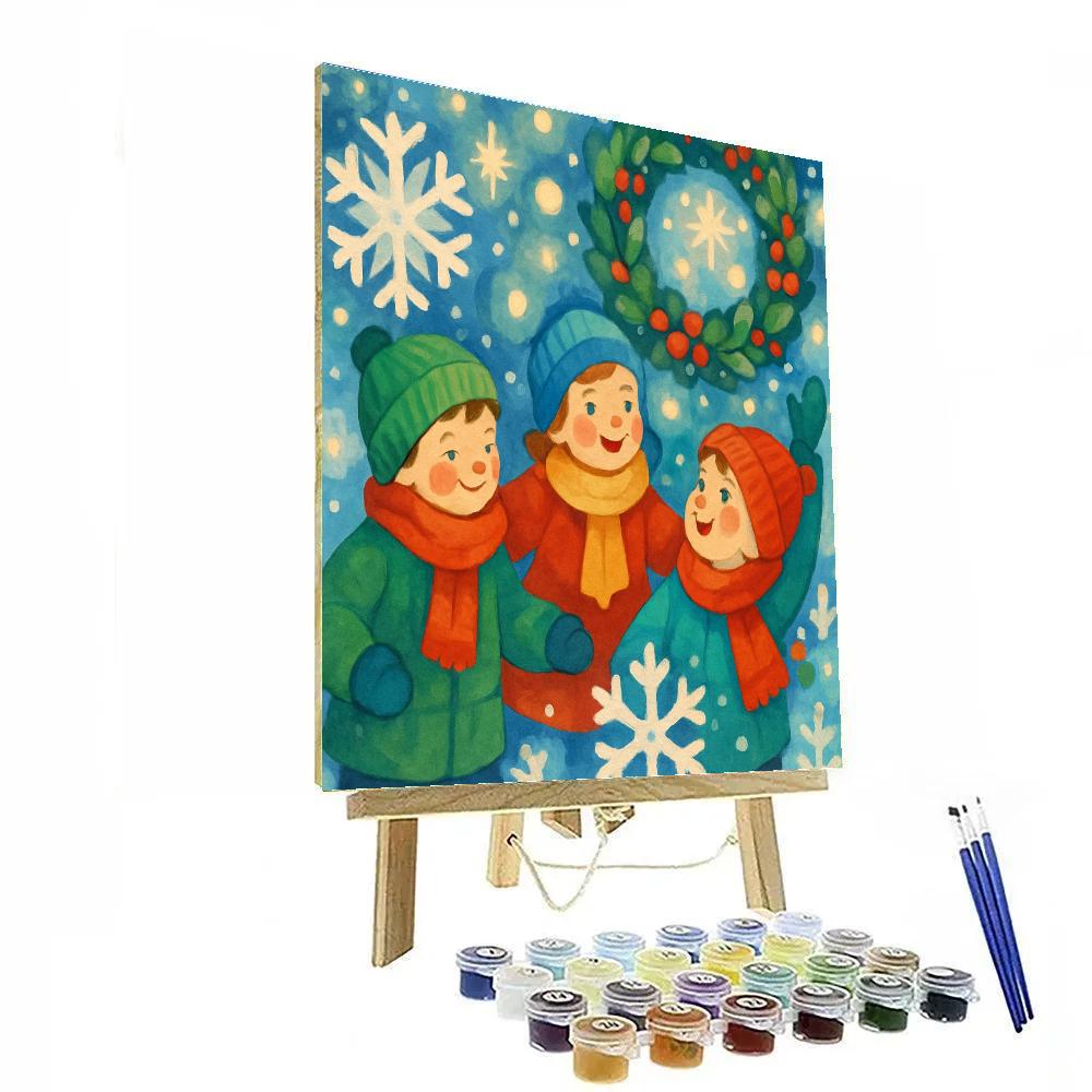 Snowflake Wishes And Holly Kisses paint by color