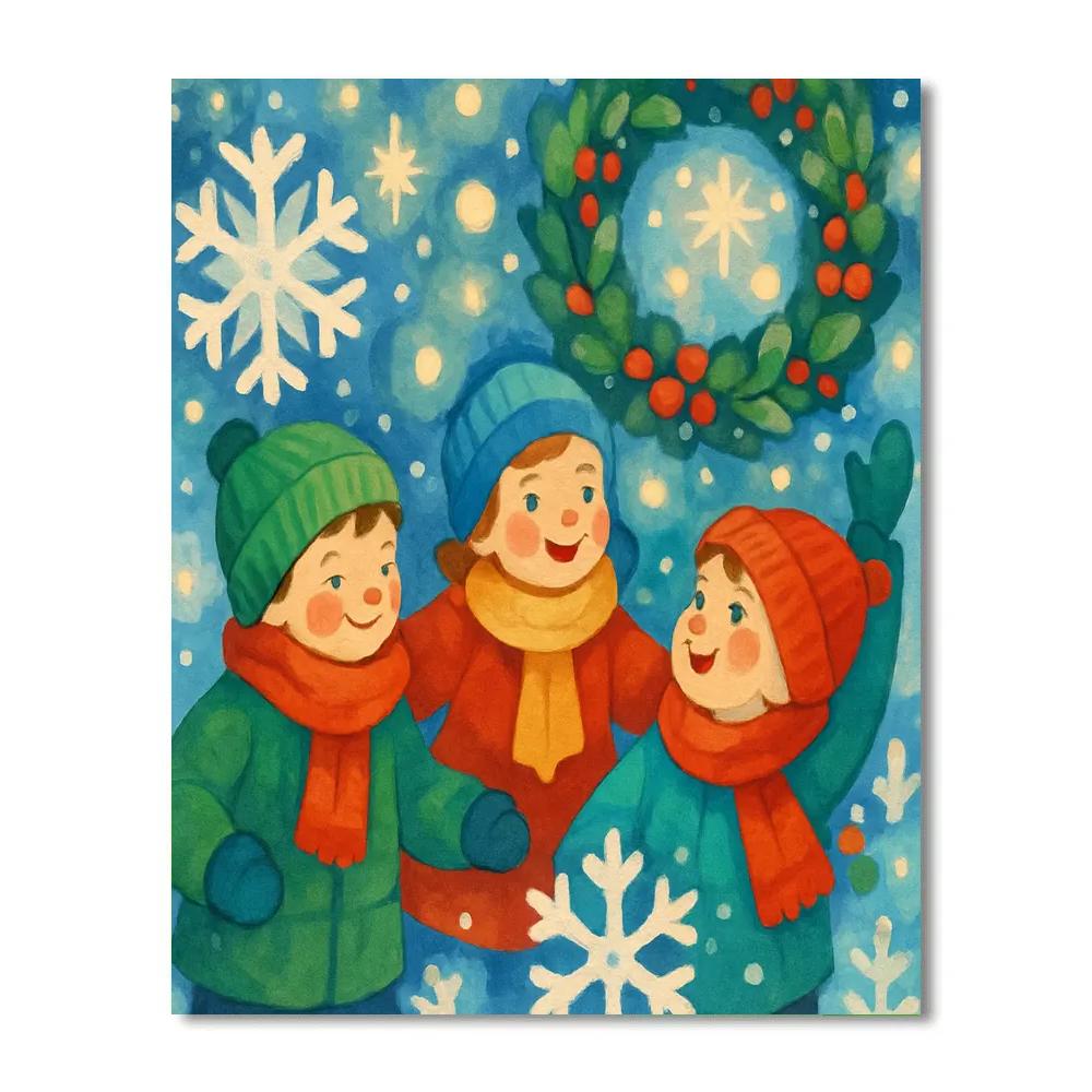 Snowflake Wishes And Holly Kisses paint by color