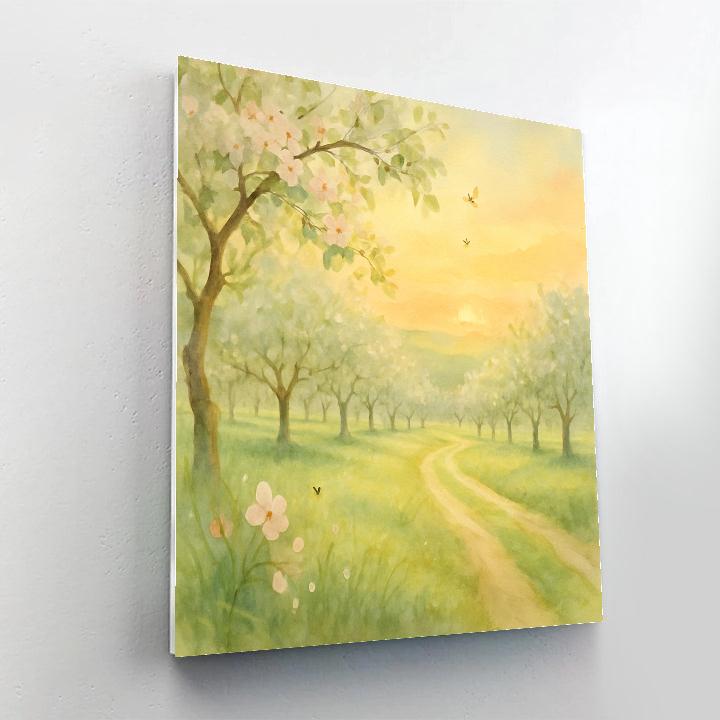 Spring Orchard Dawn DIY paint by numbers