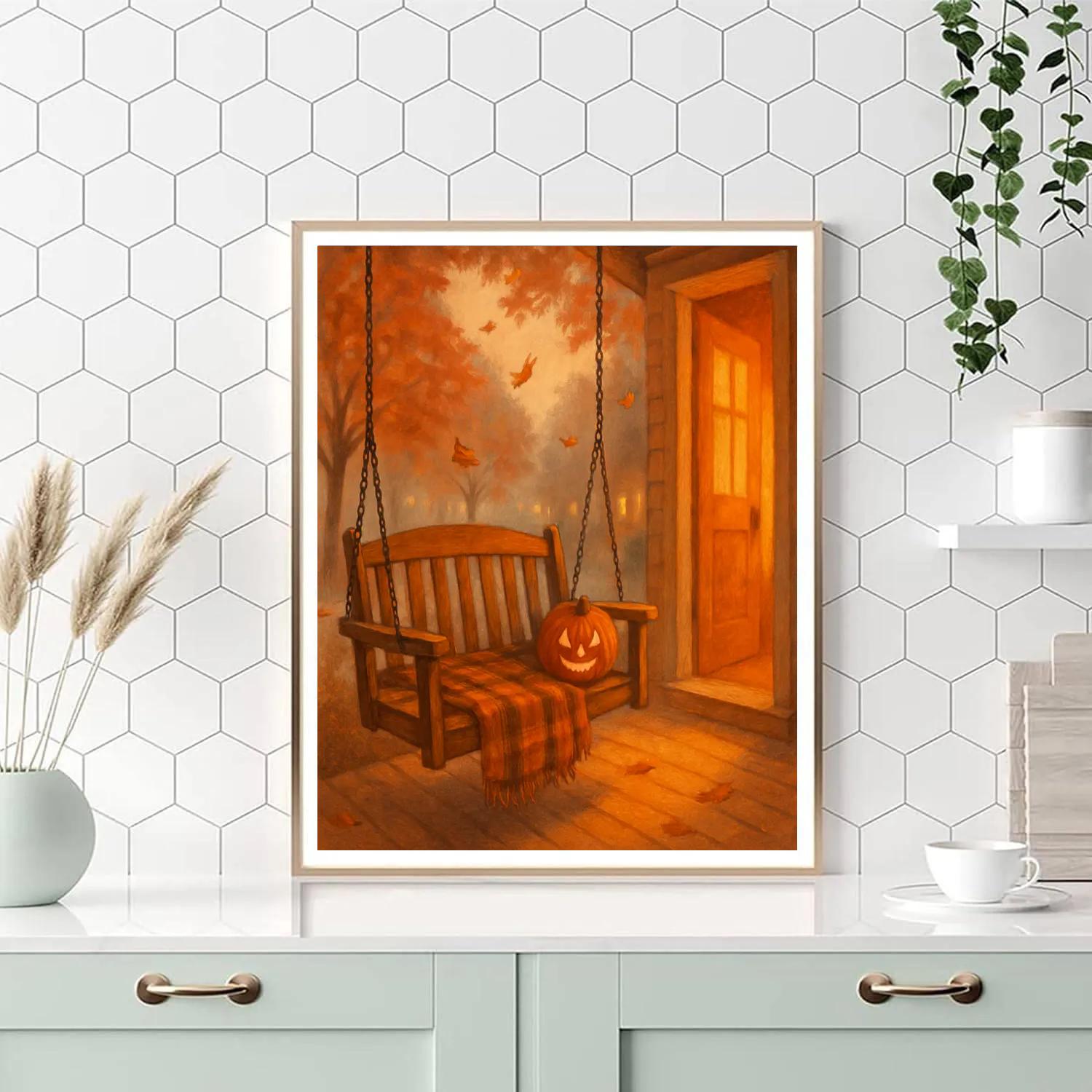 Porch Swing Autumn Lullaby Painting by numbers kit