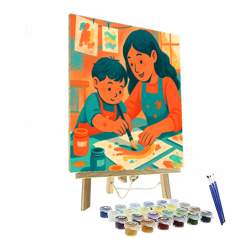 Guiding Hands At The Art Table paint by numbers