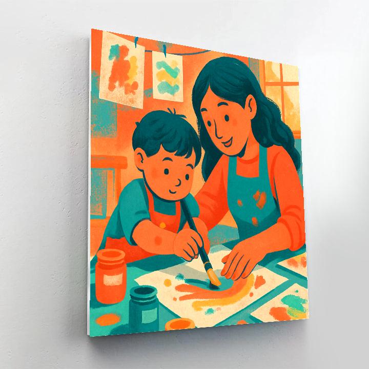 Guiding Hands At The Art Table paint by numbers