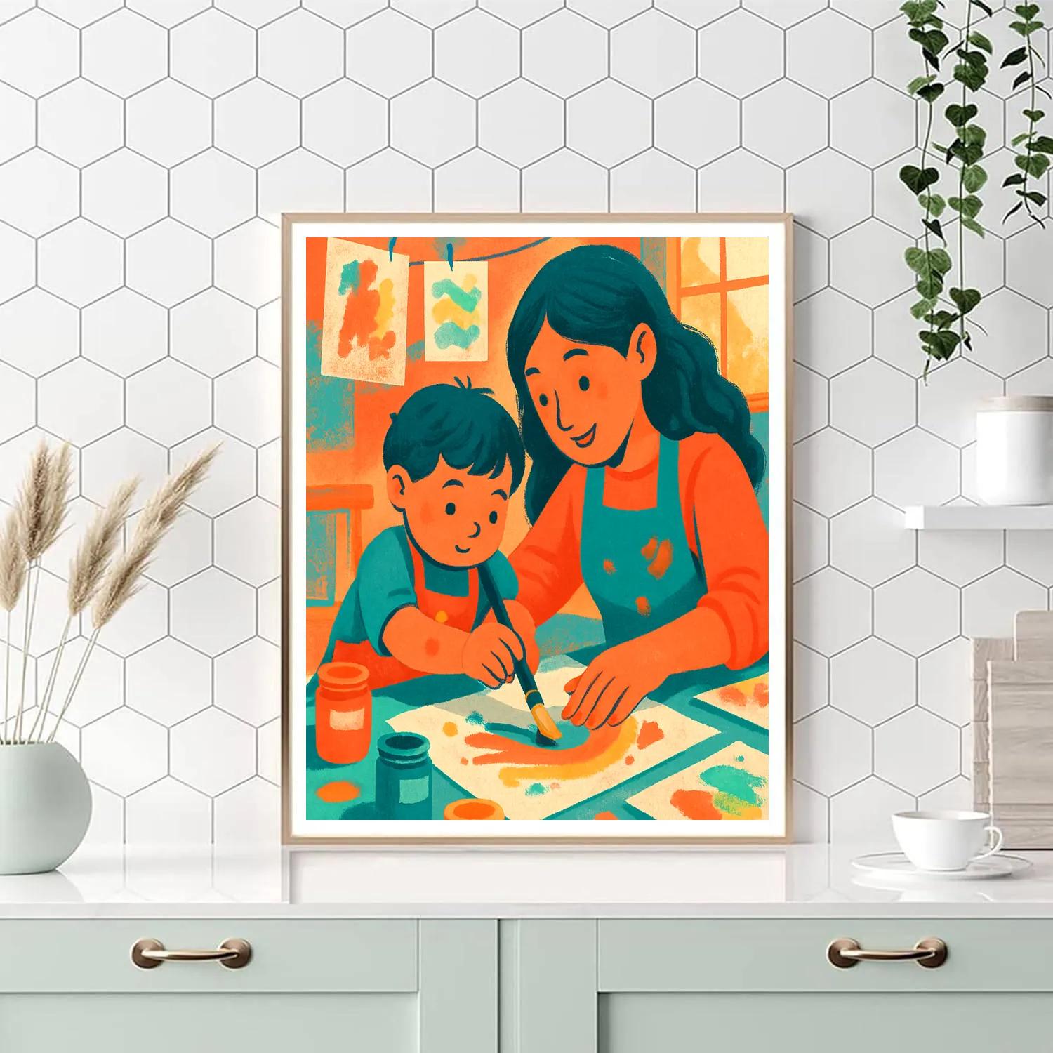 Guiding Hands At The Art Table paint by numbers