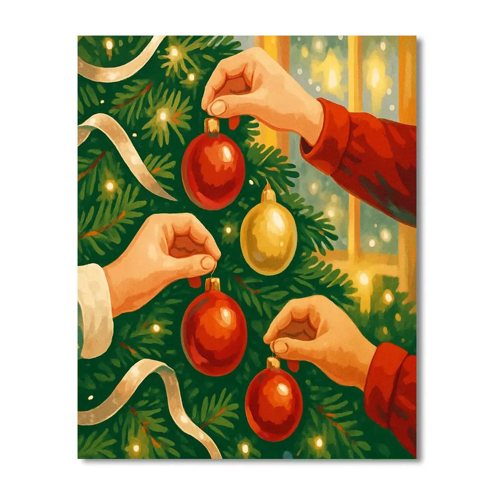 Ornaments On Winter’s Eve paint by number
