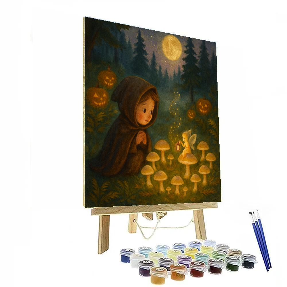 Mushroom Circle Midnight Tale paint by numbers