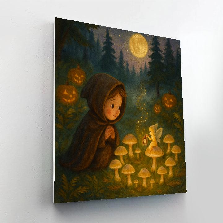 Mushroom Circle Midnight Tale paint by numbers