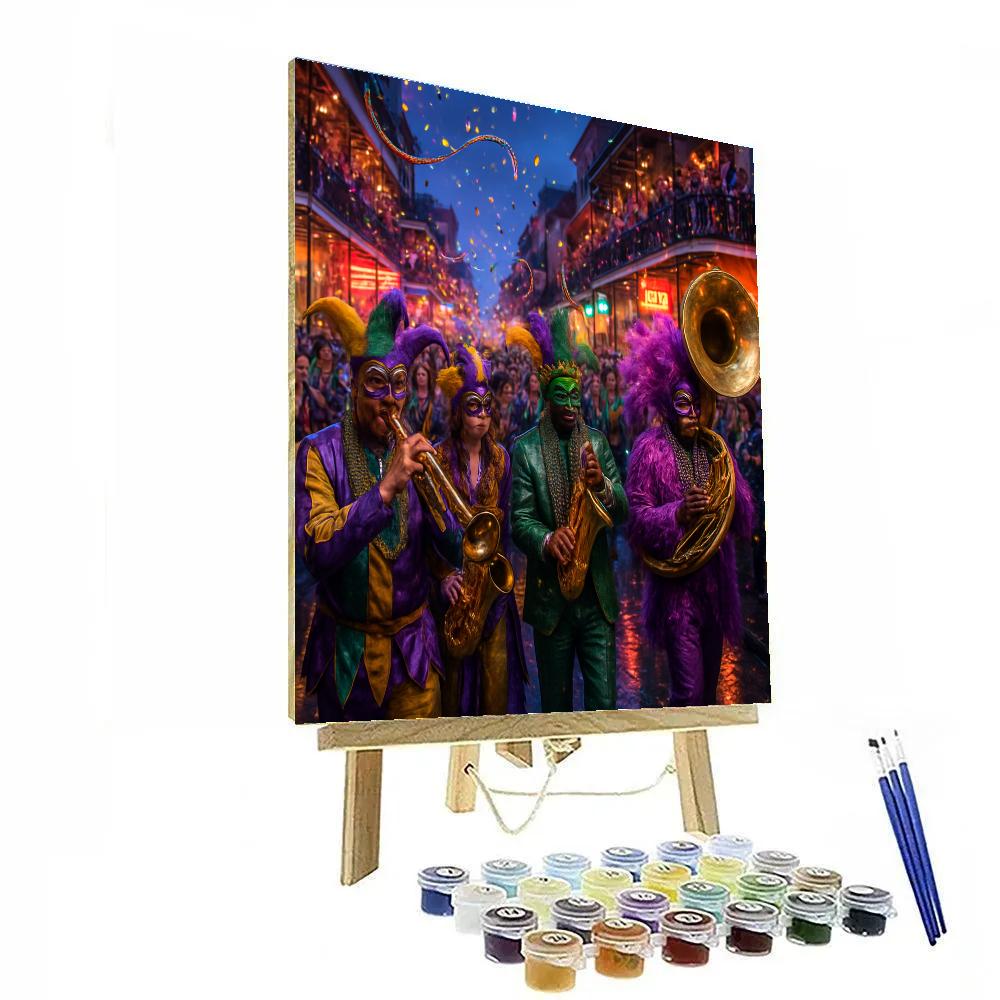 Mardi Gras French Quarter Parade Paint by numbers art