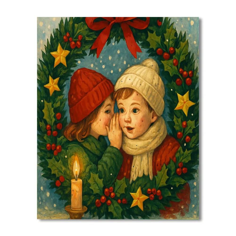 Whispering Wreath Wonders Numbered painting kits