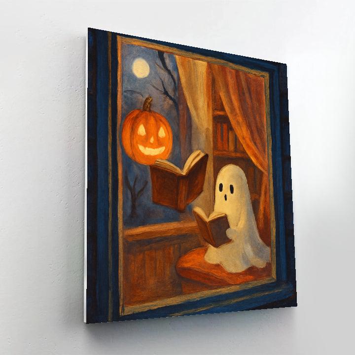 Cozy Lantern Library Night Painting by numbers kit