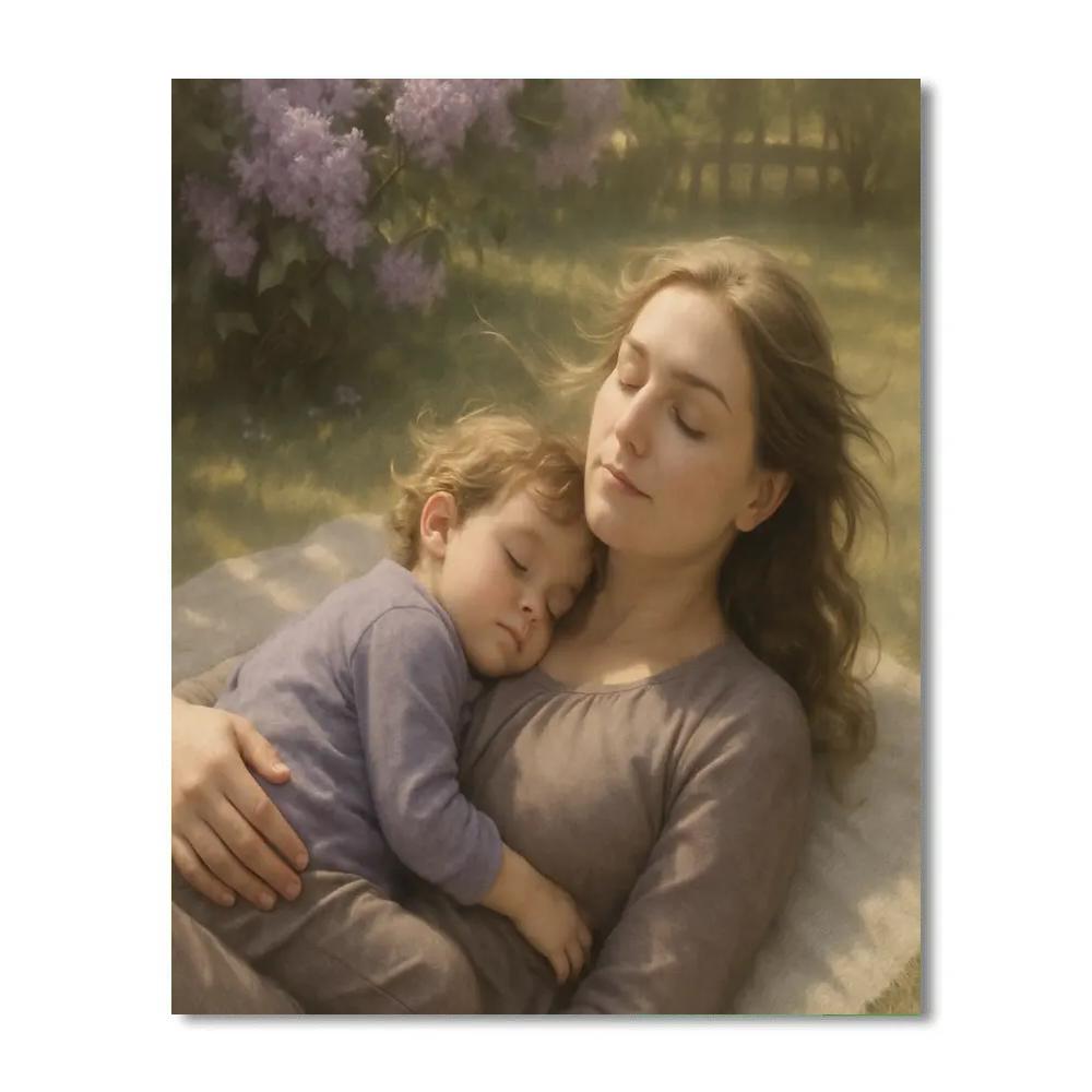 Quiet Garden Nap Together paint by number