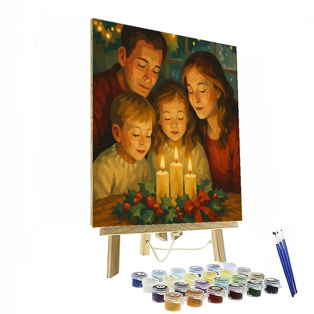 Cozy Candlelight Christmas Paint by numbers art