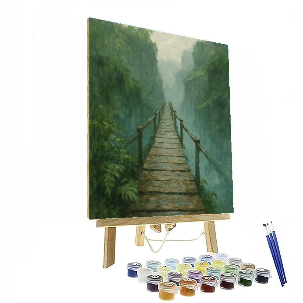 Mistwalk Over Blue Ravine Paint by numbers art