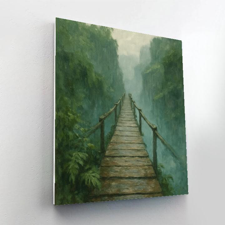 Mistwalk Over Blue Ravine Paint by numbers art