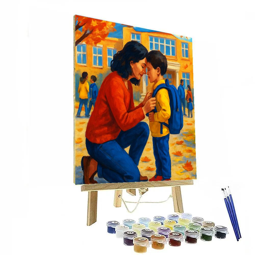 First Day Of School Embrace Painting by numbers kit