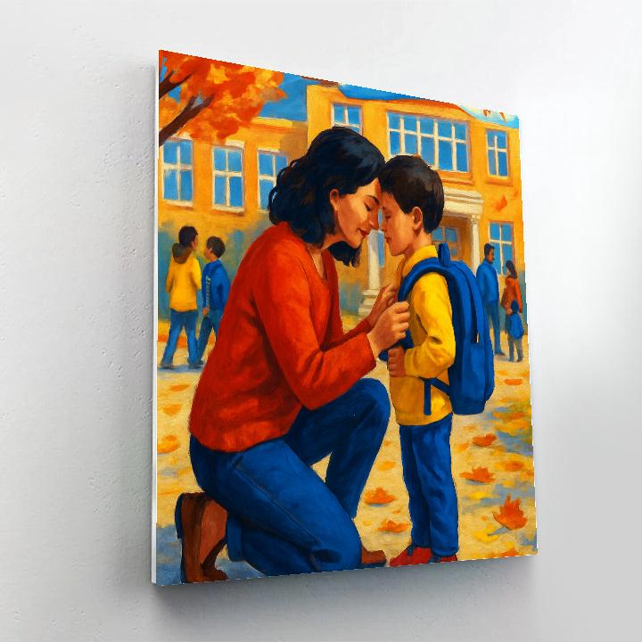 First Day Of School Embrace Painting by numbers kit