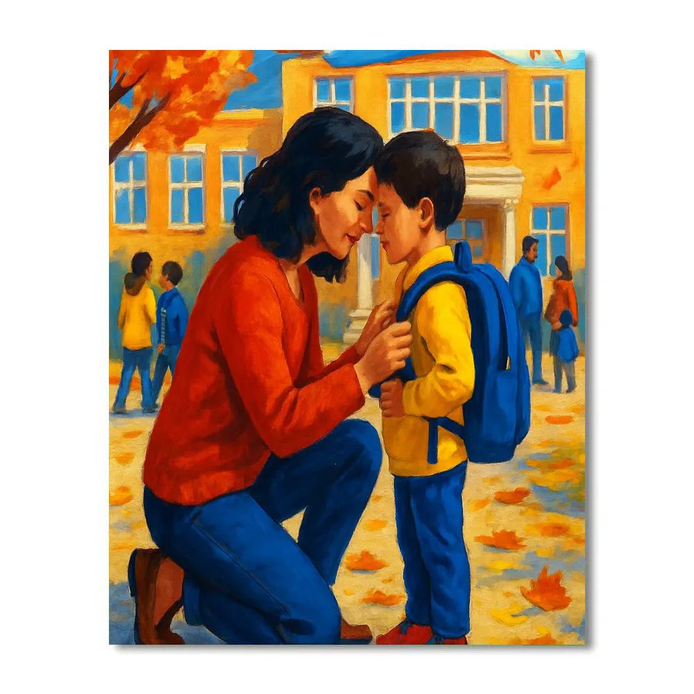 First Day Of School Embrace Painting by numbers kit