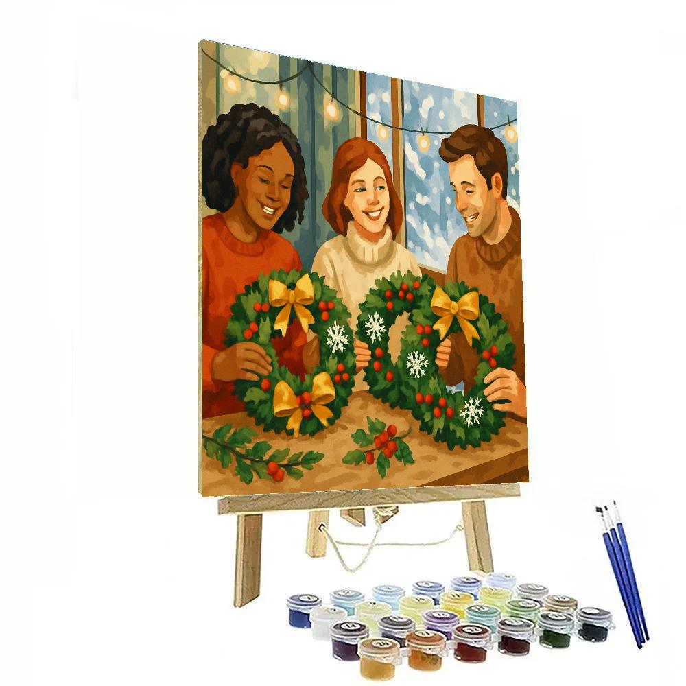 Wreaths And Winter Wonders Number painting