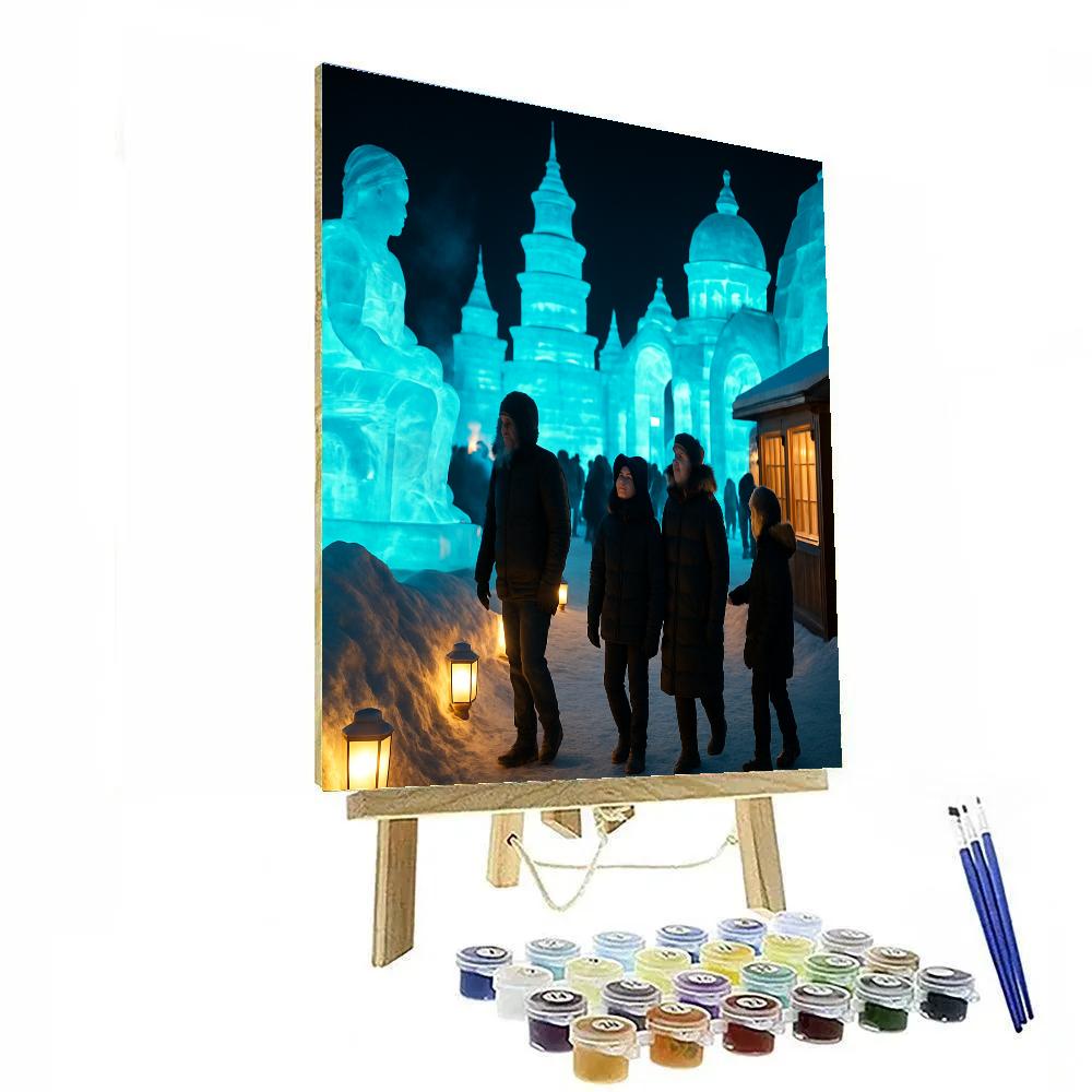 Harbin Ice Lantern Night Market Paint by numbers kits
