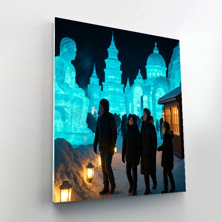 Harbin Ice Lantern Night Market Paint by numbers kits
