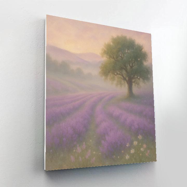 Mist Over The Lavender Hills Painting by numbers kit
