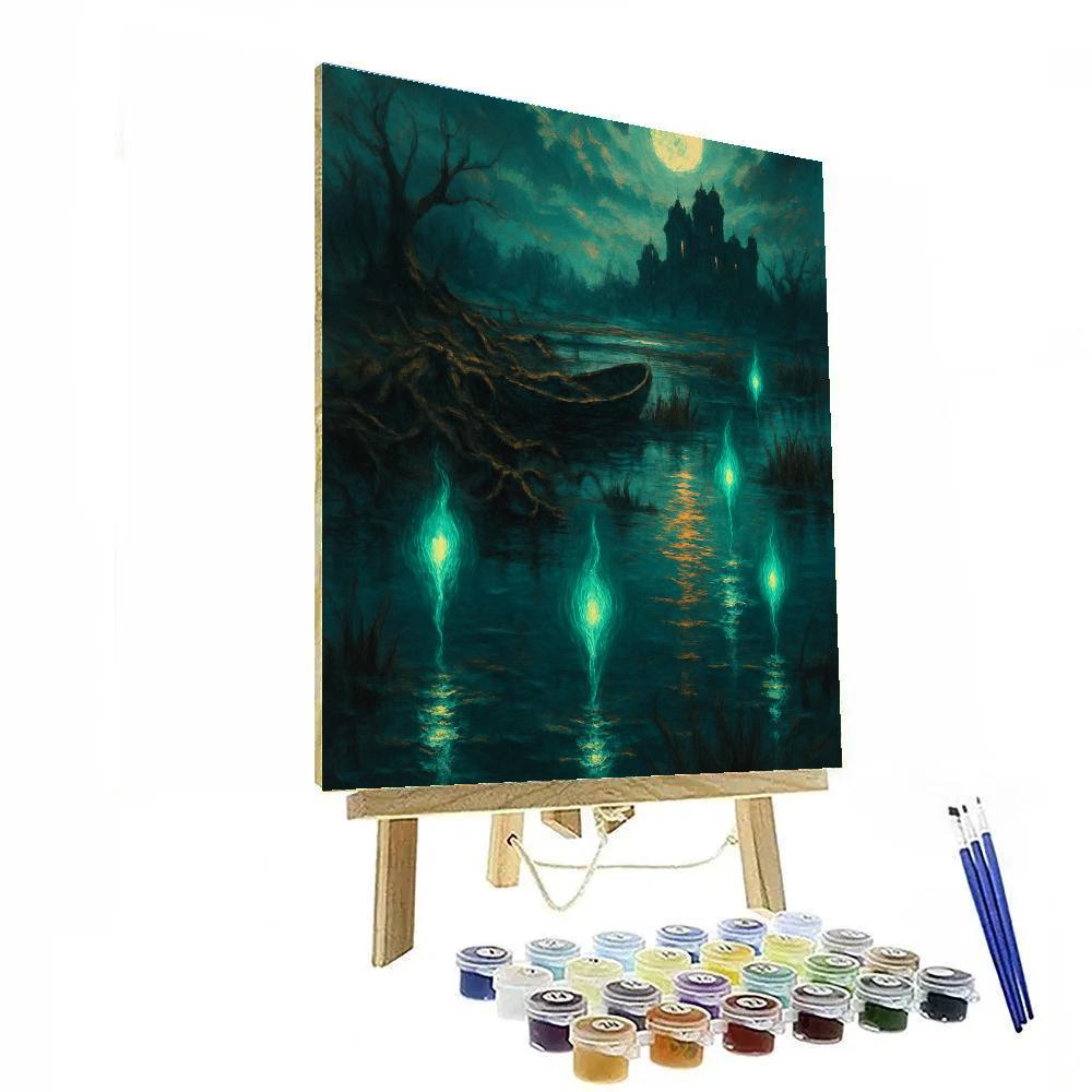 Glowing Marsh Of Echoes Painting by numbers kit