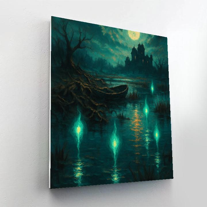 Glowing Marsh Of Echoes Painting by numbers kit